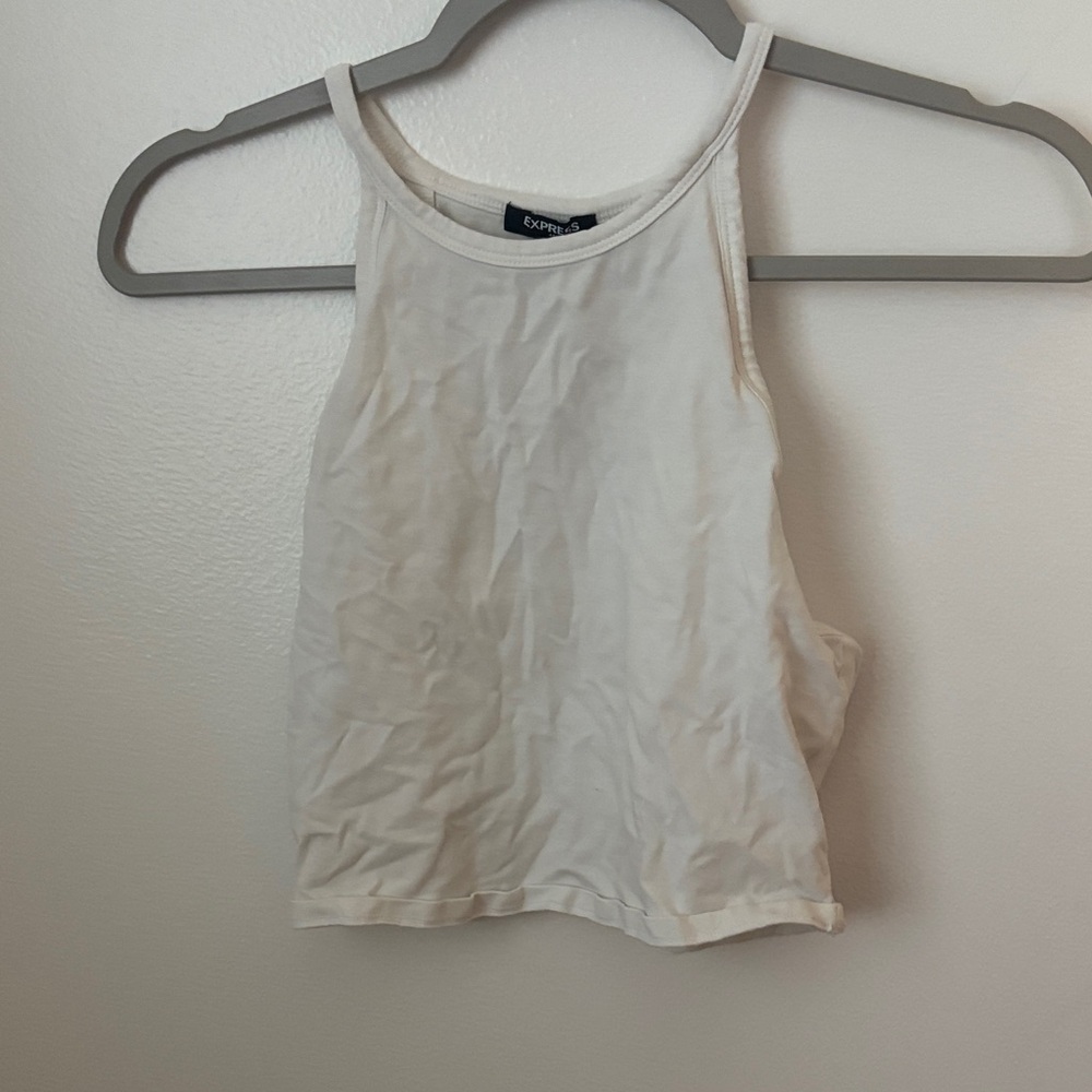 Express Off-White Tank Top